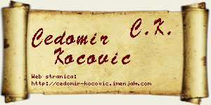 Čedomir Kočović vizit kartica